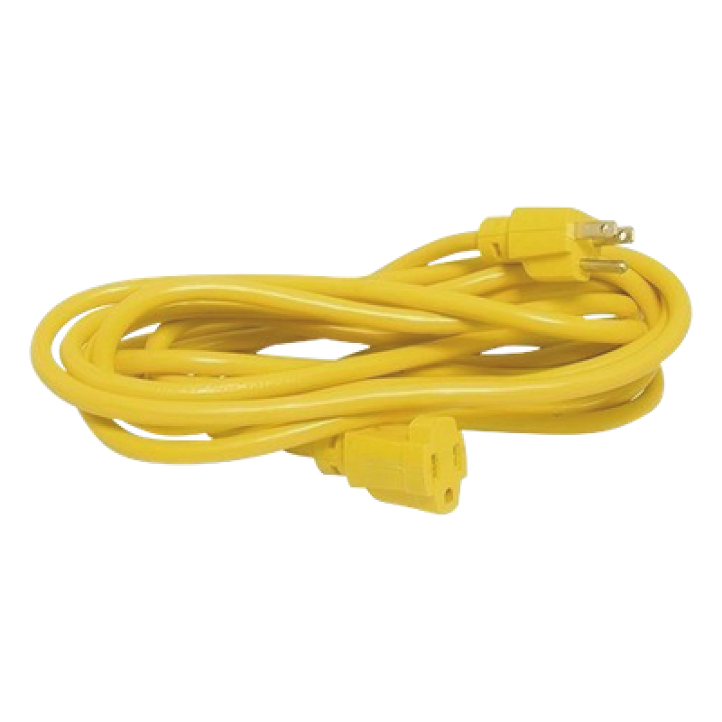 Extensión Eléctrica de Uso Rudo Aterrizada 7.6 metros / 127 V CA 10 A Máximo / Color Amarillo.