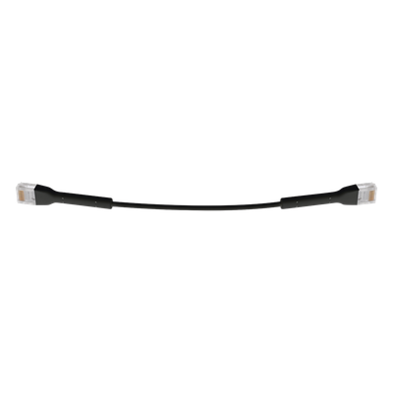 Cable Ethernet Cat6 / 22 cm (0.72 ft) / RJ45 / Diámetro ultrafino / Color negro