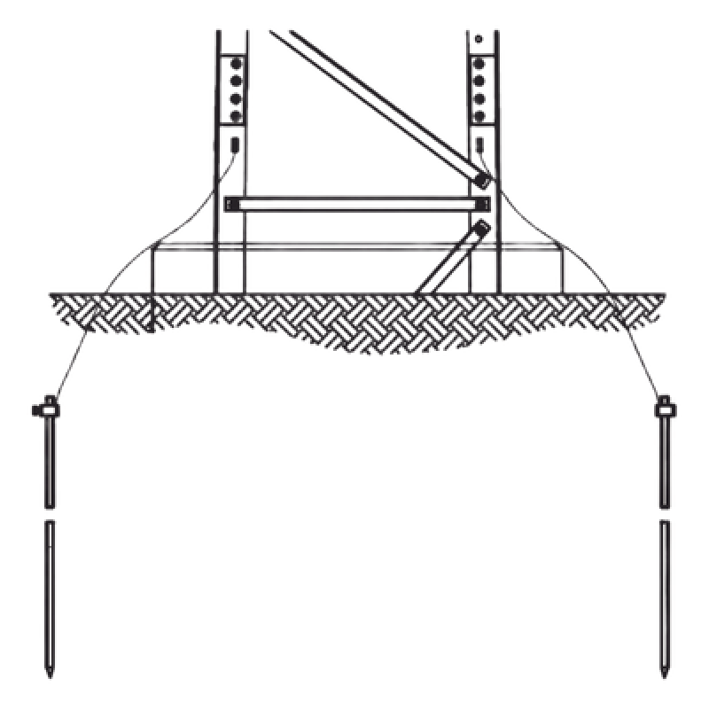 Sistema de Aterrizaje de 3 Piernas / Acero Galvanizado / Carga 5.000 kg / Secciones 13-21