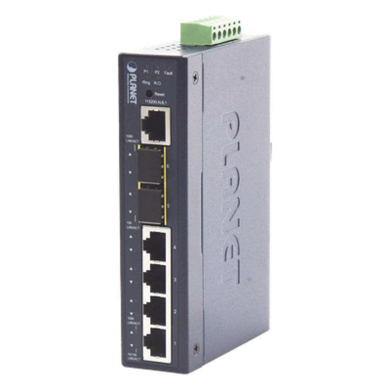 Switch Industrial Administrable Capa 2 con 4 Puertos 10/100/1000T y 2 Puertos SFP 1G/2.5G