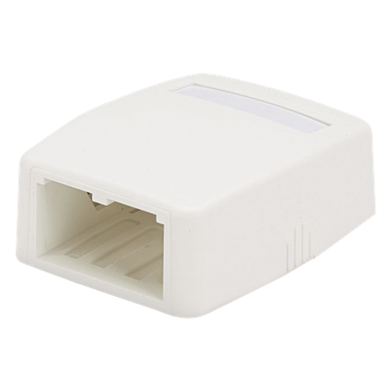 Caja de Montaje en Superficie, Para 2 Módulos Mini-Com, Color Blanco
