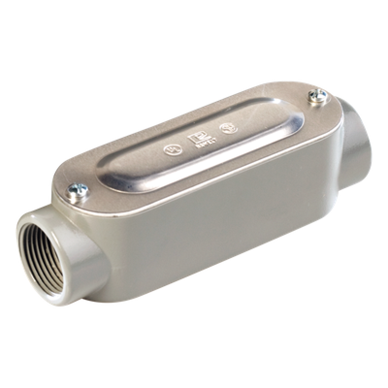 Caja Ovalada Roscada tipo C de 1/2" (12.7 mm) / Incluye tapa y tornillos.
