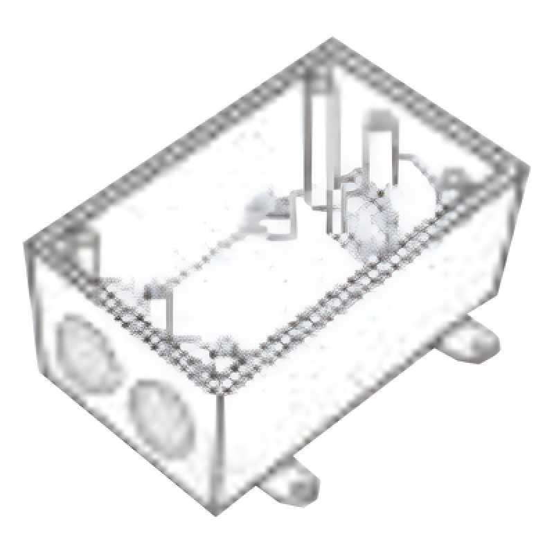 Caja Condulet FS de 1/2" ( 12.7mm) con tres bocas a prueba de intemperie.