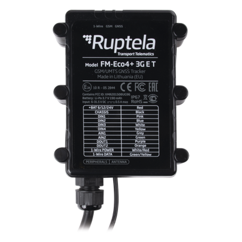 Localizador vehicular 3G / Antena Satelital Externa / Contra agua y polvo IP67 / RFID / Apagado de motor a distancia / Anti Jammer
