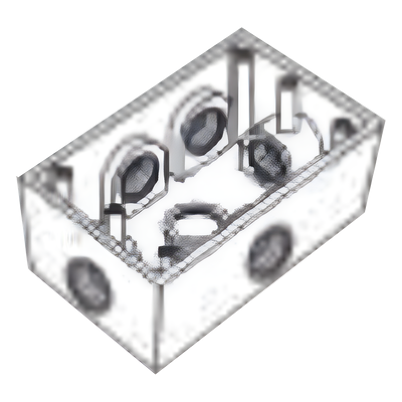 Caja Condulet FS de 3/4" (19.05 mm ) con seis bocas a prueba de intemperie.