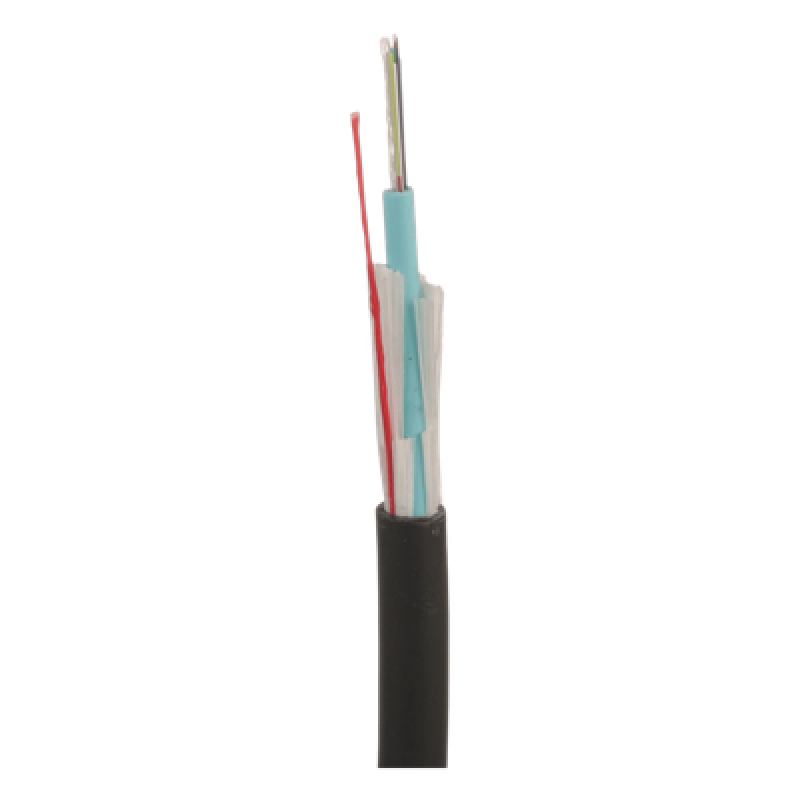 Cable de Fibra Óptica de 12 Hilos, Multimodo OM4 50/125 Optimizada, Interior/Exterior, Loose Tube 250um, No Conductiva (Dieléctrica), OFNR (Riser), Precio Por Metro