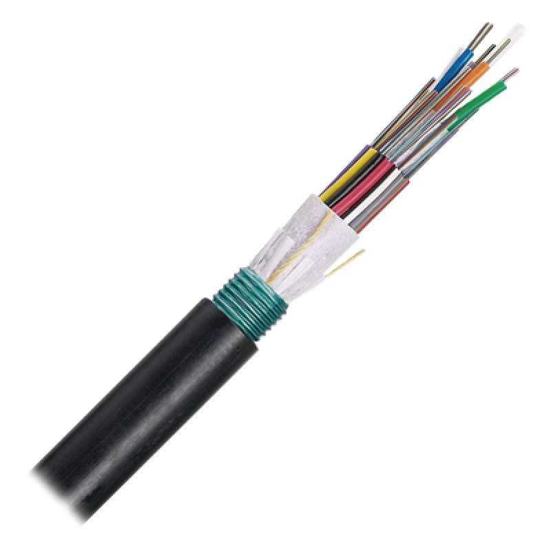 Cable de Fibra Óptica / 6 Hilos / Planta Externa Armada / OM3 50/125 / MDPE / Bloqueo de Agua en Seco