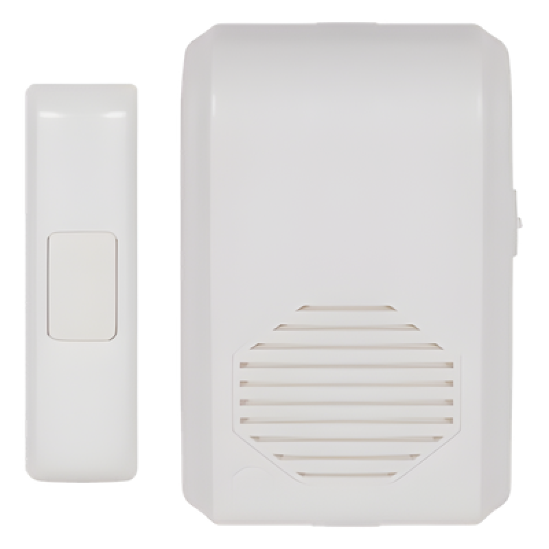 Timbre Inalámbrico Para Puerta Con 10 Tonos, Hasta 150m Linea de Vista, Con Receptor Inalámbrico Incluido, 110Vca