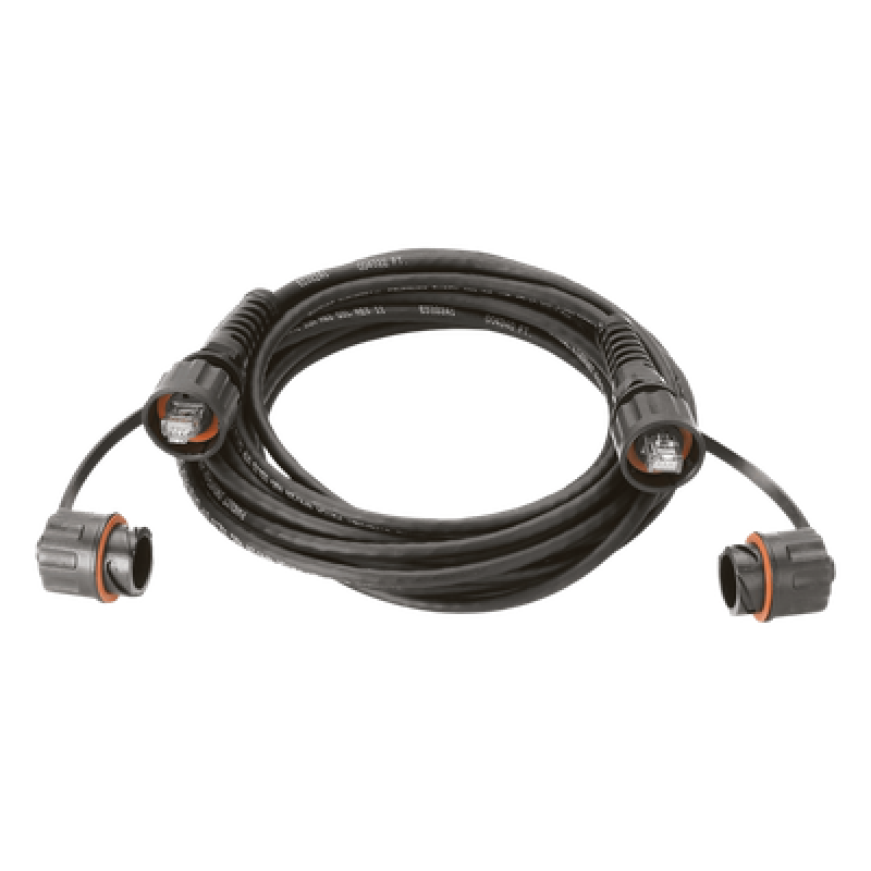 Patch Cord Cat6A IndustrialNet, UTP, Con Plug Industrial y Tapa en Cada Extremo, 1 Metro (3.28 Pies)