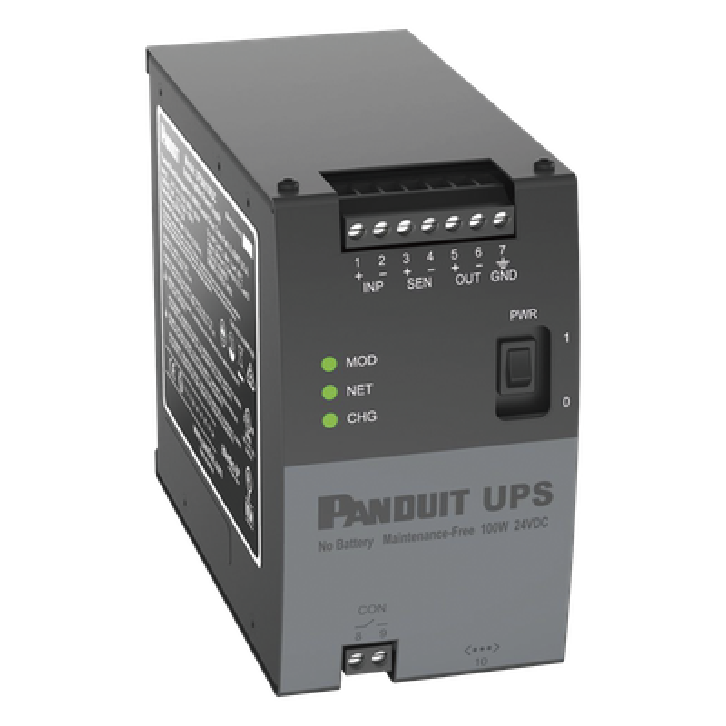 UPS Industrial / 100 Watts / 24 Vcd / Ultracondensadores / Riel DIN / -40 a 60 °C (-40 a 140 °F)