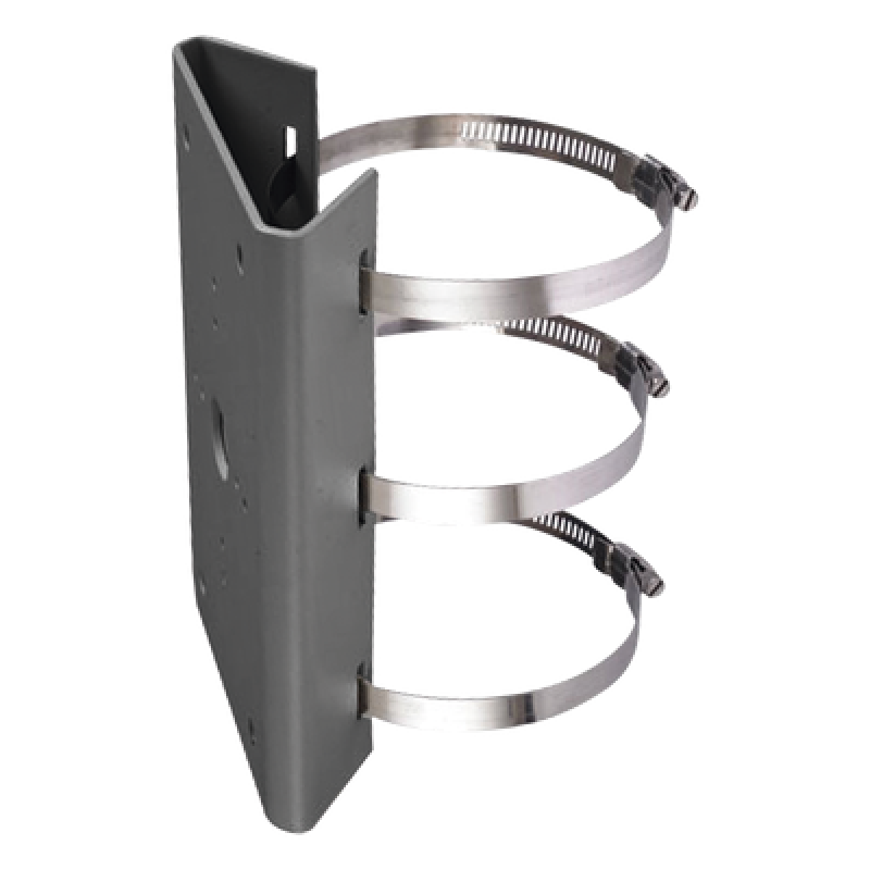 Montaje para Poste Vertical / Diámetro 400-600 mm / Acero Galvanizado SUS304 / 250x127x46 mm / 1.6 kg / Plateado