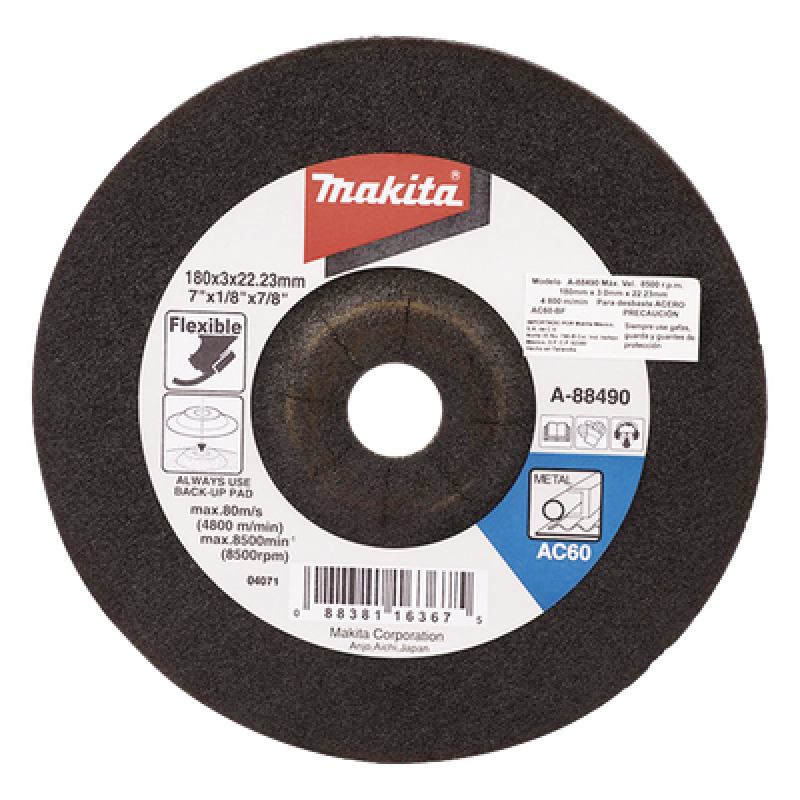 Disco de desbaste de 7"