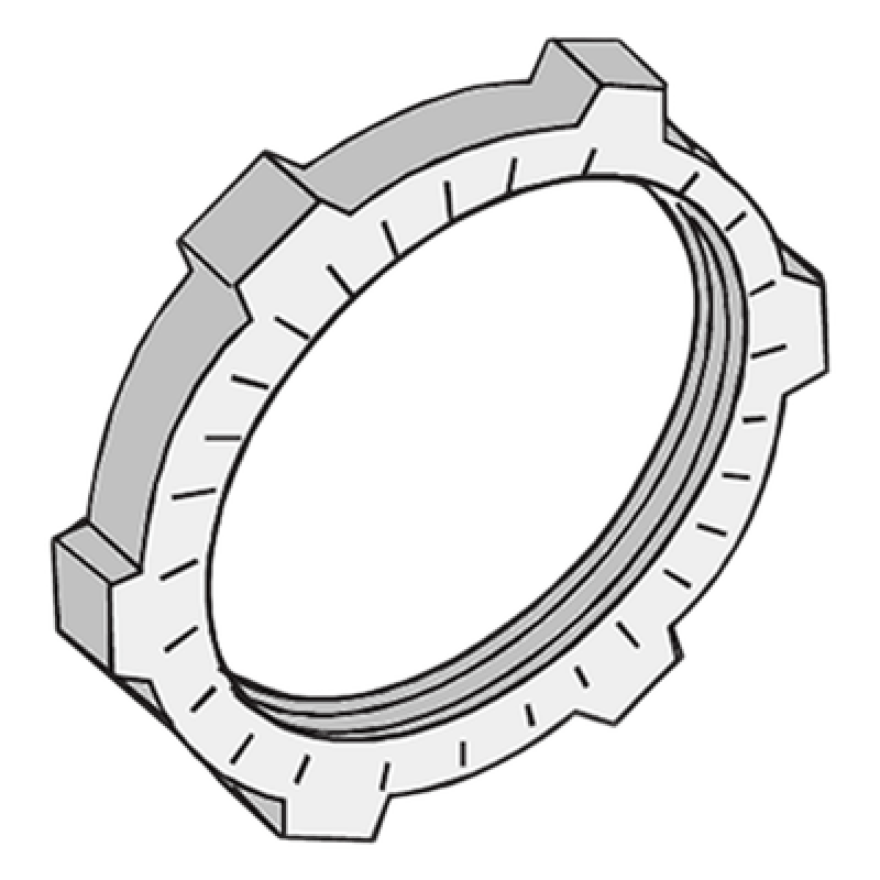 Contratuerca Metálica / Zamac / 3/4" (19 mm) / Acabado Metálico / Uso Industrial
