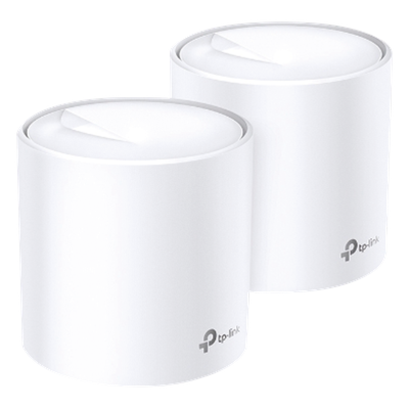 Kit 2 Routers Inalámbricos MESH Interior para Hogar / Doble Banda Wi-Fi 6 AX1800 Mbps / 2 Puerto Gigabit WAN/LAN / 2 Antenas Internas / Administración Mediante la App Deco (iOS, Android) / Protección HomeShield