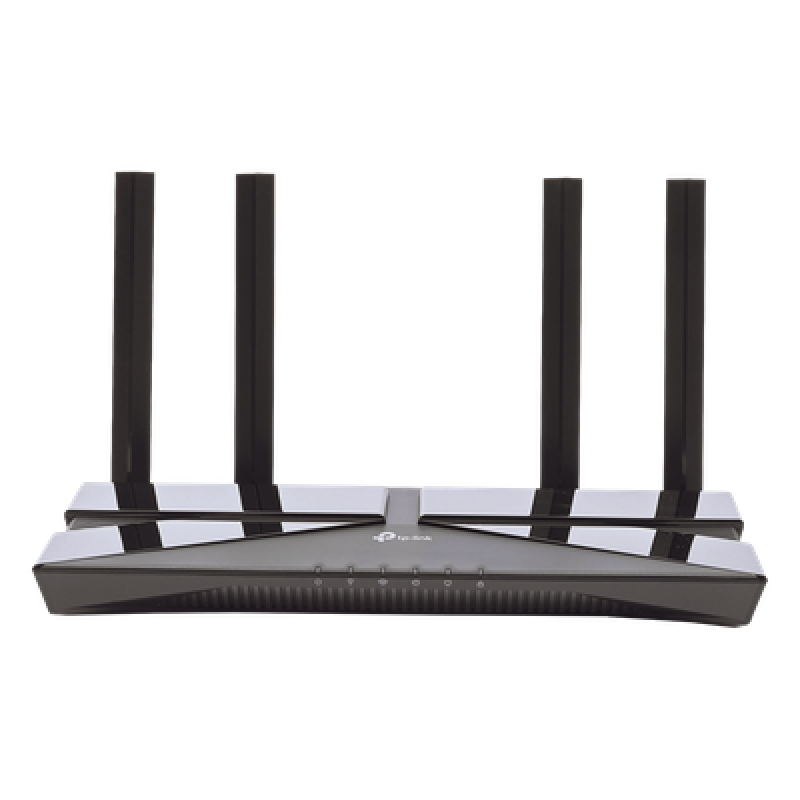 Router WiFi 6 AX 1500Mbps / MU-MIMO 2X2 y OFDMA / 1 Puerto WAN 10/100/1000 Mbps / 4 Puertos LAN 10/100/1000 Mbps / 4 Antenas Beamforming