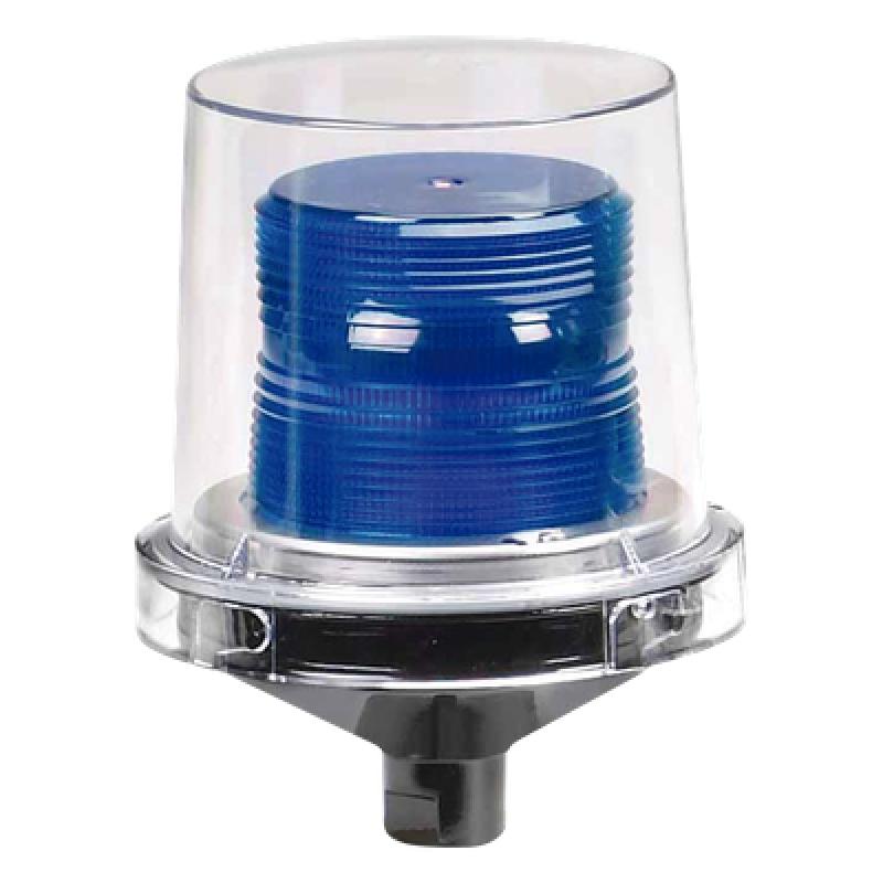 Luces estroboscópicas para lugares peligrosos Electraray® , Homologado UL y cUL para Clase I, División 2, Grupos A, B, C y D; Clase II, División 2, Grupos F y G; Clase III , 12-24 VCD, color Azul, parpadeo predeterminado