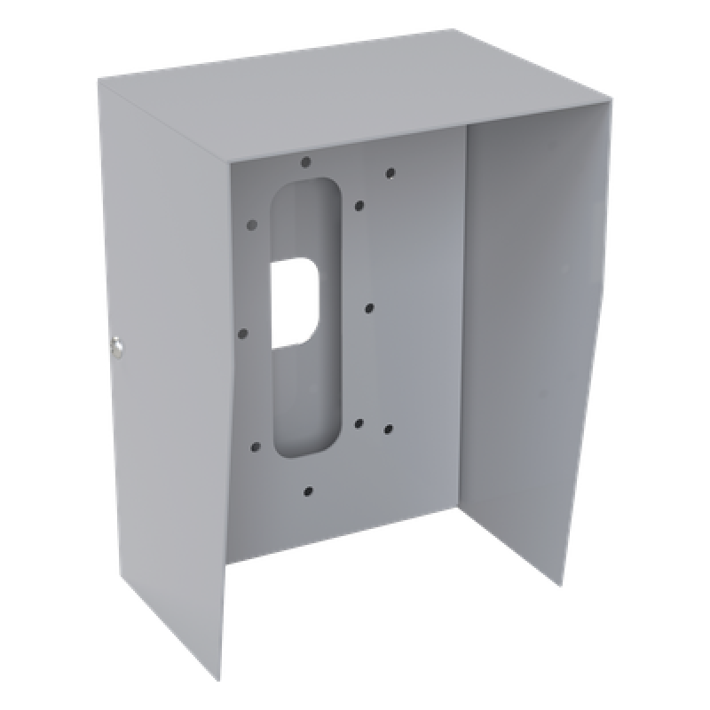 Cubierta Protectora Industrial / Acero Calibre 18 / Pintura Electrostática Gris / 1.38 kg / Montaje en Poste Tubular
