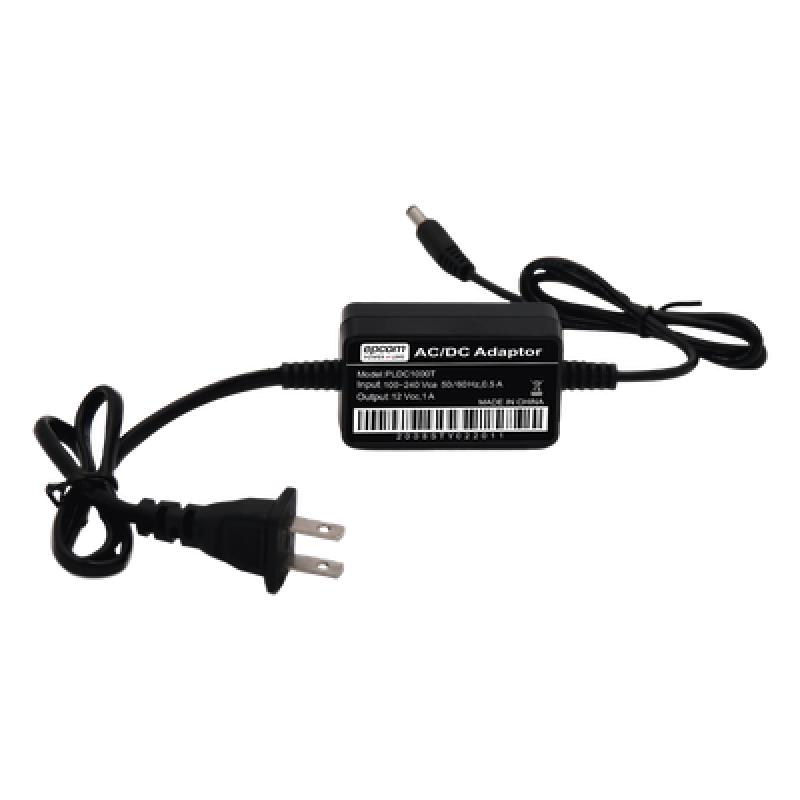 Adaptador de Pared / 12 VCC 1 A / Entrada Universal 100-240 VCA / Cable 0.5 m Doble Extremo / NEMA 1-15 / Operación 0°C a 40°C