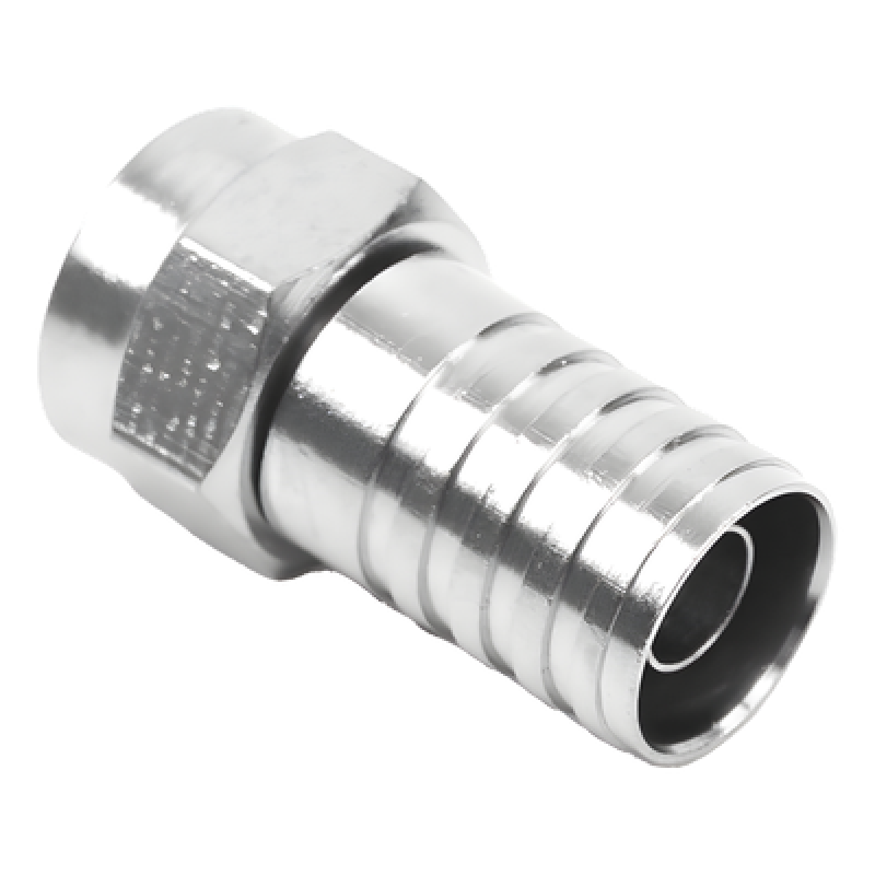 Conector F Macho / Doble Blindaje Plegable / RG-59 / Bronce Niquelado / Contacto Oro / 1.64 ft Equivalente