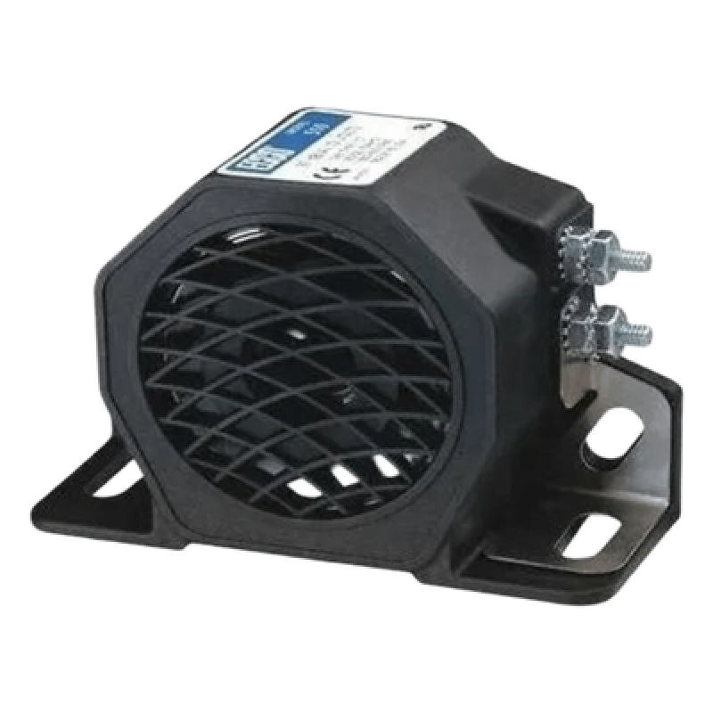 Alarma de reversa vehicular, 12-80 Vcc, 87 dBA