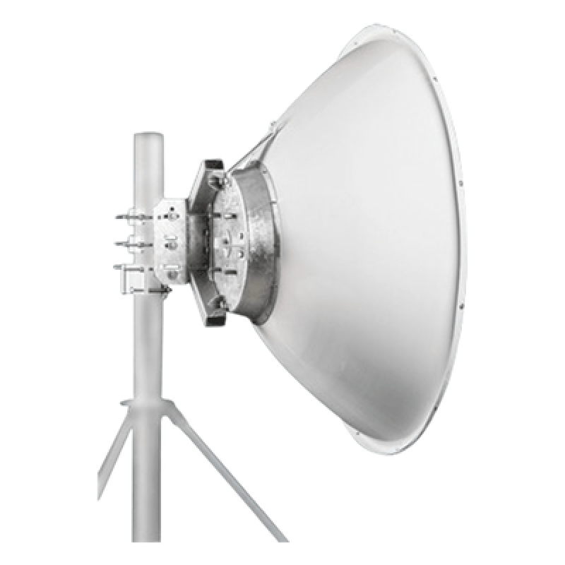 Antena parabólica 4 ft para radio B11 y AF11, ganancia de 40.5 ± 1 dBi, conector guía de onda, Alto aislamiento al ruido en enlaces vecinos, 10-12 GHz, Montaje de acero inoxidable incluido