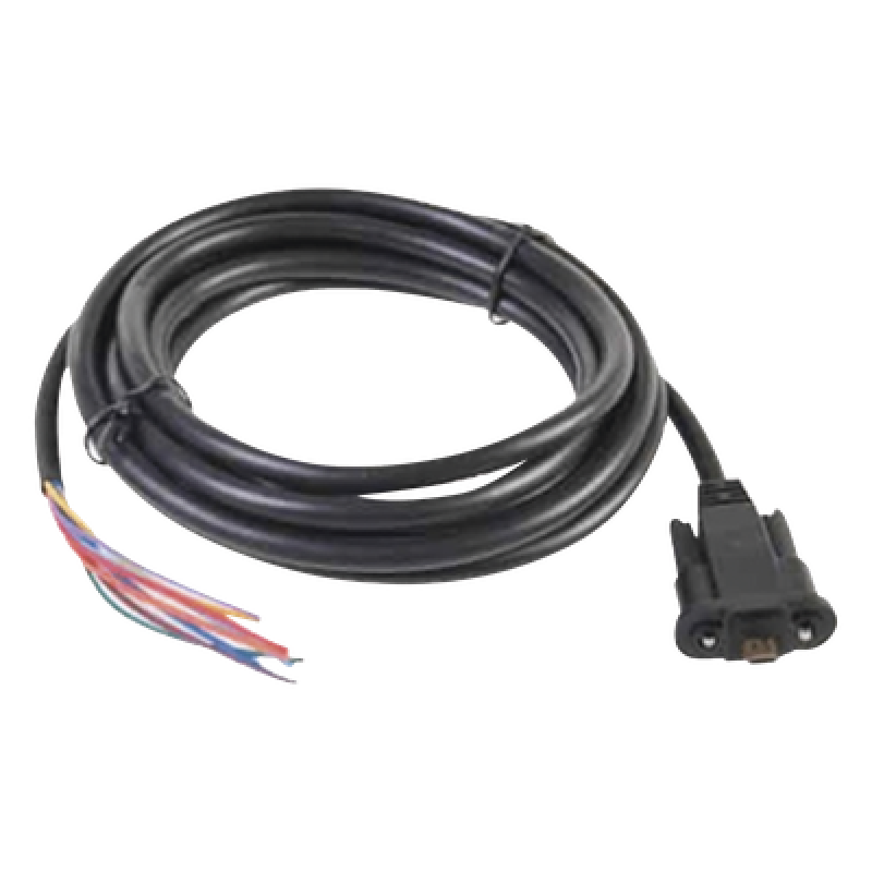 Arnés de alimentación / 2m (6.5 ft) / 9-48 VDC / Cable blindado / Conector rápido / Resistente a temperatura y humedad