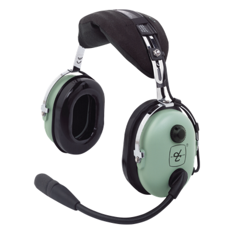 Auriculares de Aviación / Atenuación de Ruido Pasivo 23 dB NRR / Micrófono Electret Amplificado M-7A / Diseño Ligero / Compatible Aviación General y Estándares Militares