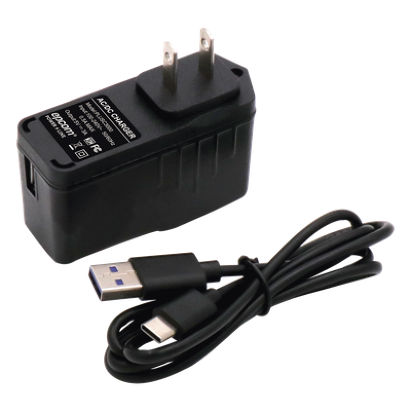 Adaptador de pared de 5 Vcc, @ 3 A con micro-USB tipo C