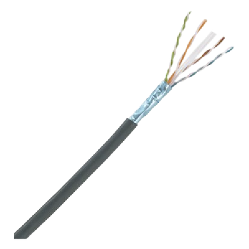 Bobina de Cable Planta Externa con Gel, de 4 Pares, Cat6A, UTP, Color Negro, 305 Metros (1000 Pies)
