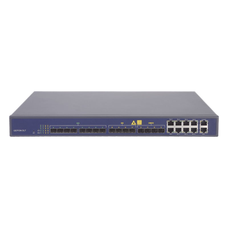 OLT de 8 puertos EPON con 16 puertos Uplink (8 puertos Gigabit Ethernet + 4 puertos SFP + 4 puertos SFP+), hasta 512 ONUs