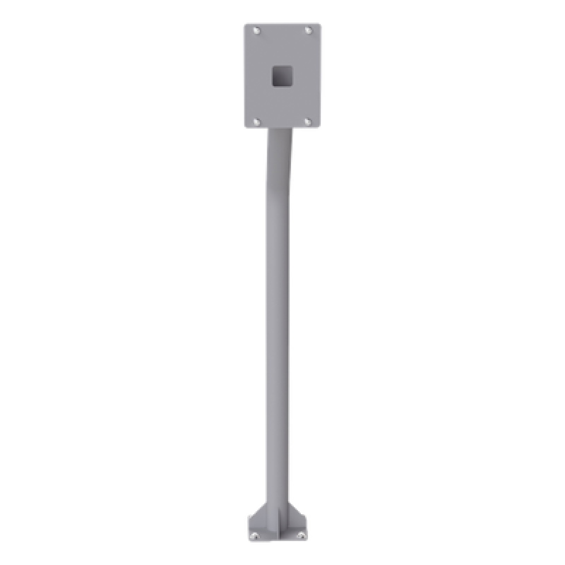 Poste Tubular para Cubierta de Videoportero / Altura 1.2 m (3.9 ft) / Acero Calibre 11 / Recubrimiento Electrostático Gris / Peso 3.1 kg