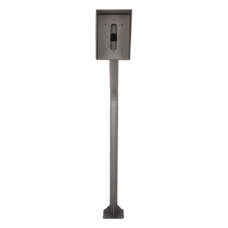 Poste Industrial para Portero IP / Altura Ajustable 1.21 m (3.97 ft) / Acero Calibre 11 / Pintura Electrostática Gris / Anclaje Incluido