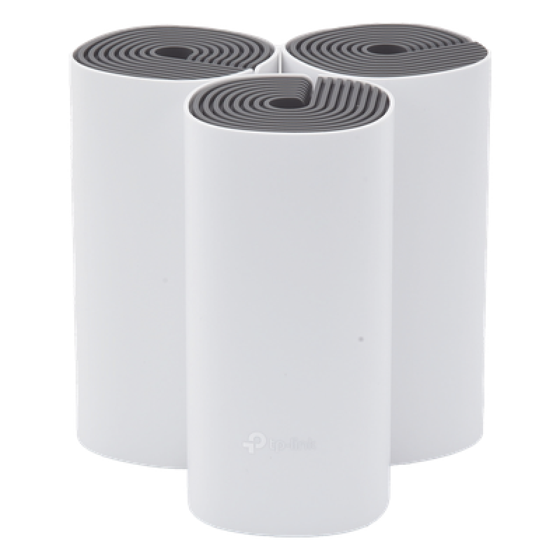 Kit de Router inalámbrico mesh Deco E4 para Hogar / Doble banda AC 1200 / 2 puertos 10/100 Mbps / Compatible con amazon alexa.