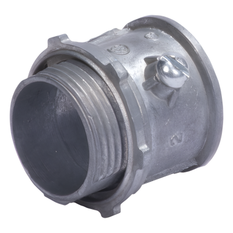 Conector Conduit / 1/2" (16 mm) / Pared Delgada / Tornillo Americano / Galvanizado en Caliente / Acero Ligero