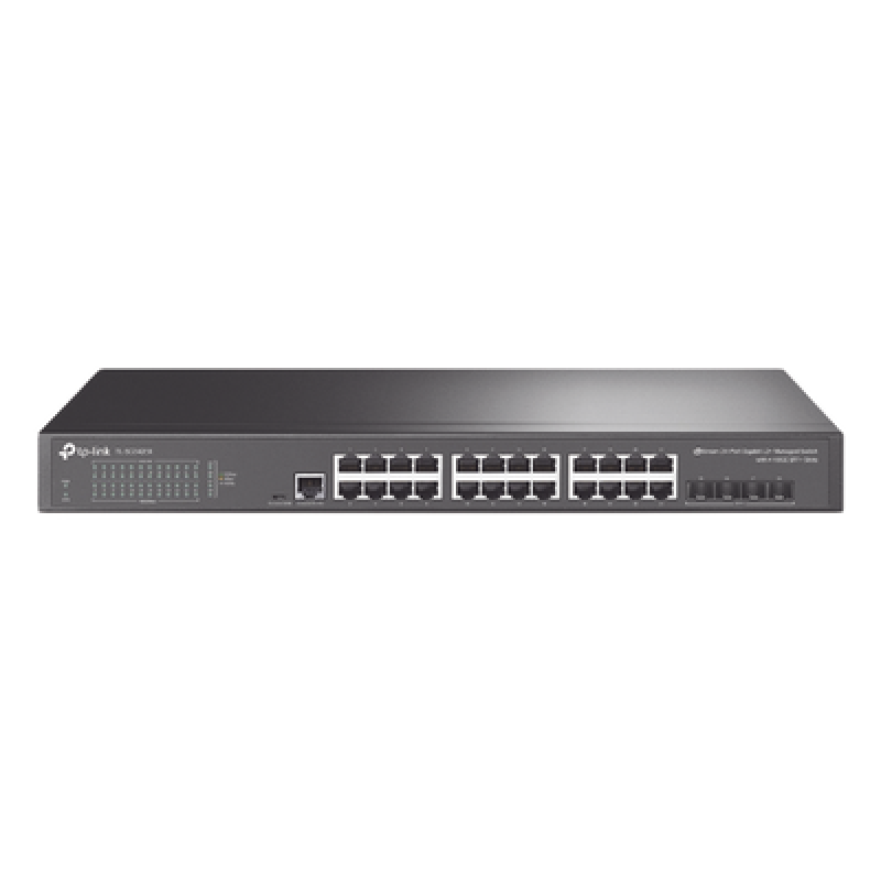 Switch Omada SDN Administrable / 24 puertos Gigabit y 4 puertos SFP+ / Funciones sFlow, QinQ y QoS / Administración centralizada OMADA