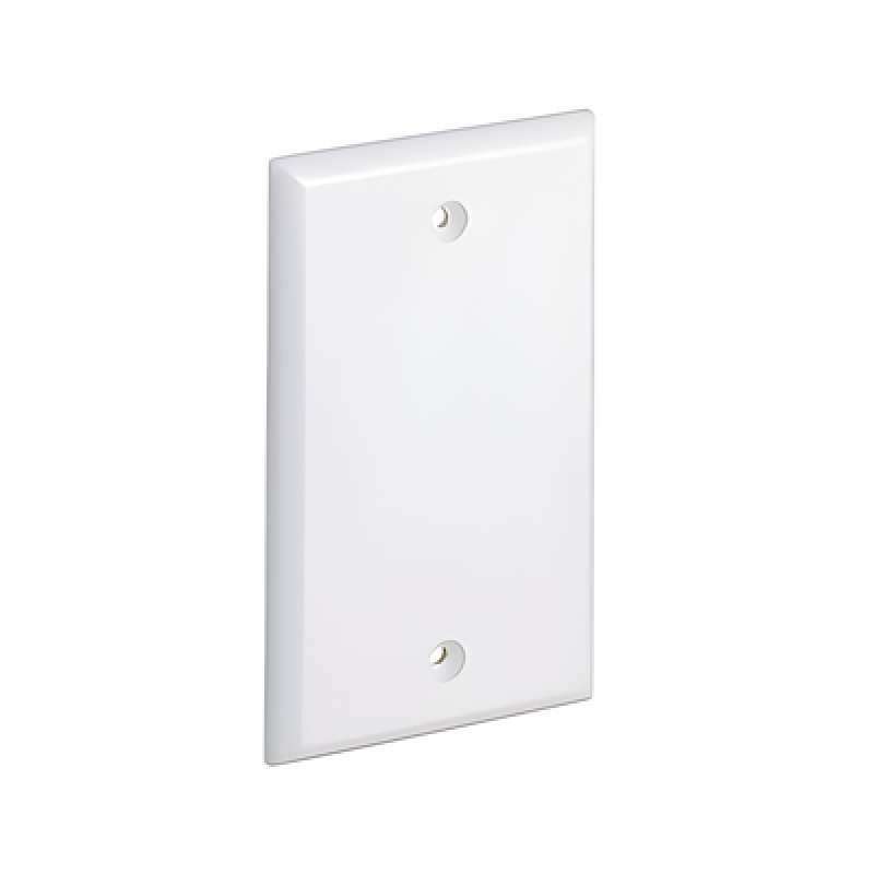 Placa de Pared Ciega Universal, Material ABS, Color Blanco Mate