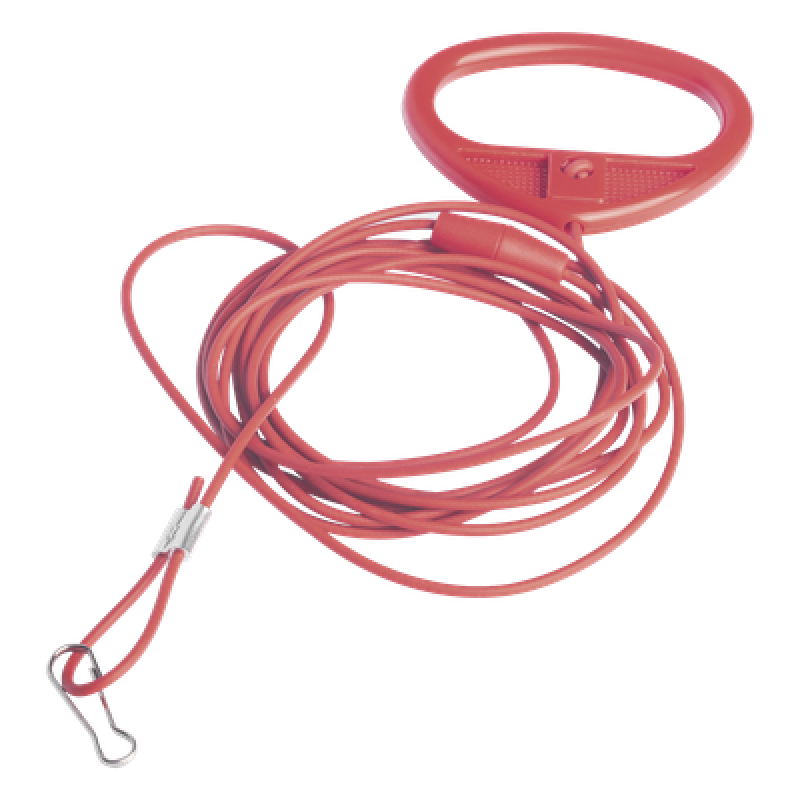 Tirador de Emergencia para Baño Hospitalario / Cordón Antibacteriano 2 m (6.6 ft) / Broche Antiestrangulamiento / Activación Desde el Suelo