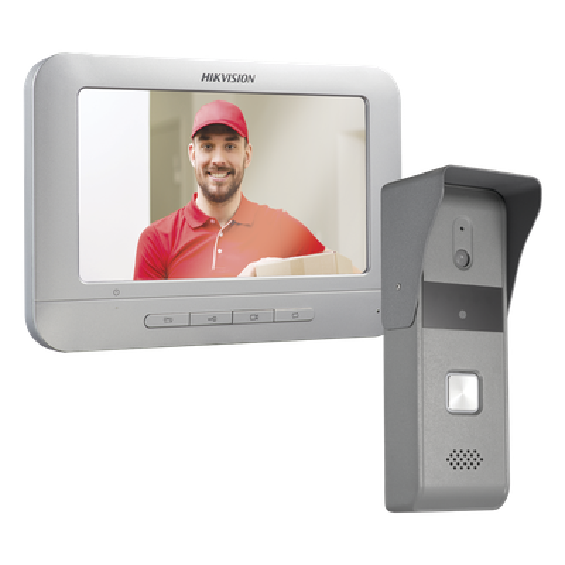 Kit de Videoportero Analógico con Pantalla LCD a Color de 7" / Frente de Calle para Exterior IP65 / Salida de Relevador