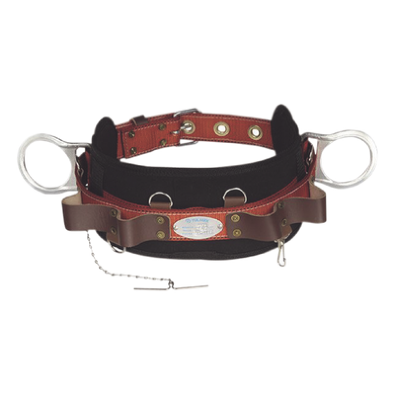 Cinturón de Liniero / Poliéster / 2 Anillos Tipo D / Talla 48 / Portaherramientas de Cuero / Normas OSHA y NMX
