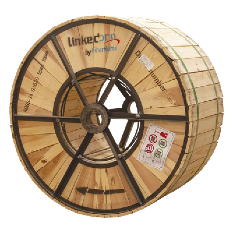 Cable de Fibra Óptica ADSS / Monomodo G.652D / 12 Hilos / Armadura Anti-Roedor / Span 200 m (656.2 ft) / Tensión 7000N / Anti-Tracking 110kV