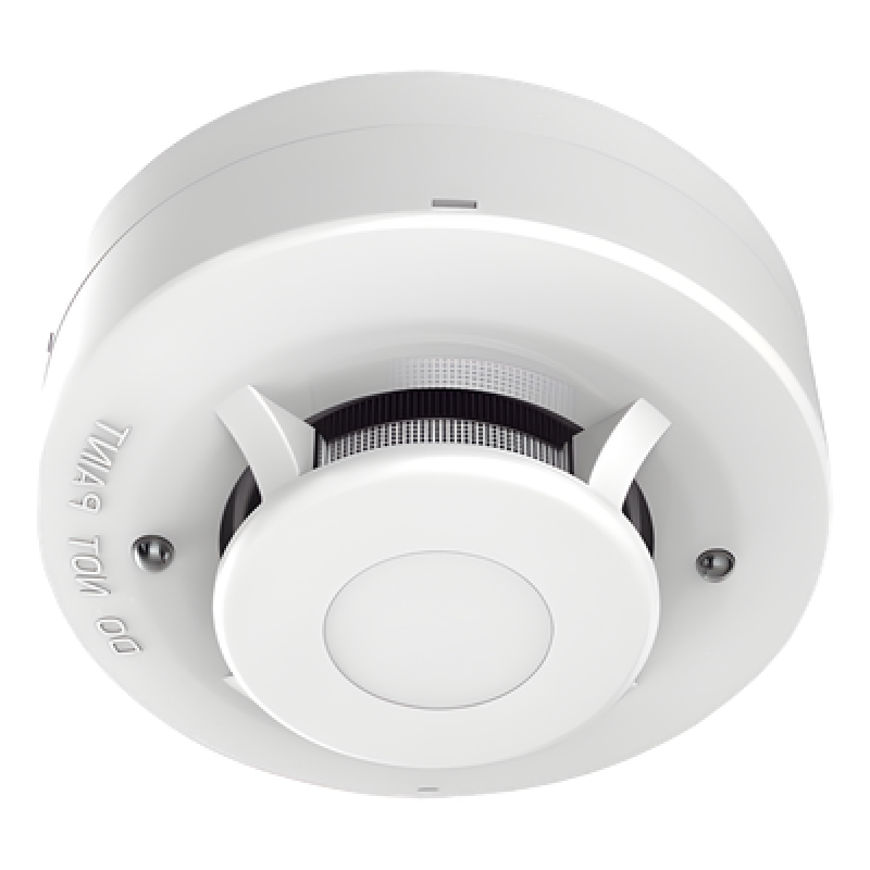 Detector de Humo Fotoeléctrico / 4 Hilos / DC 12 V / LED Duales 360° / Umbral 0.10 a 0.16 dB/m / Perfil Bajo 35 mm