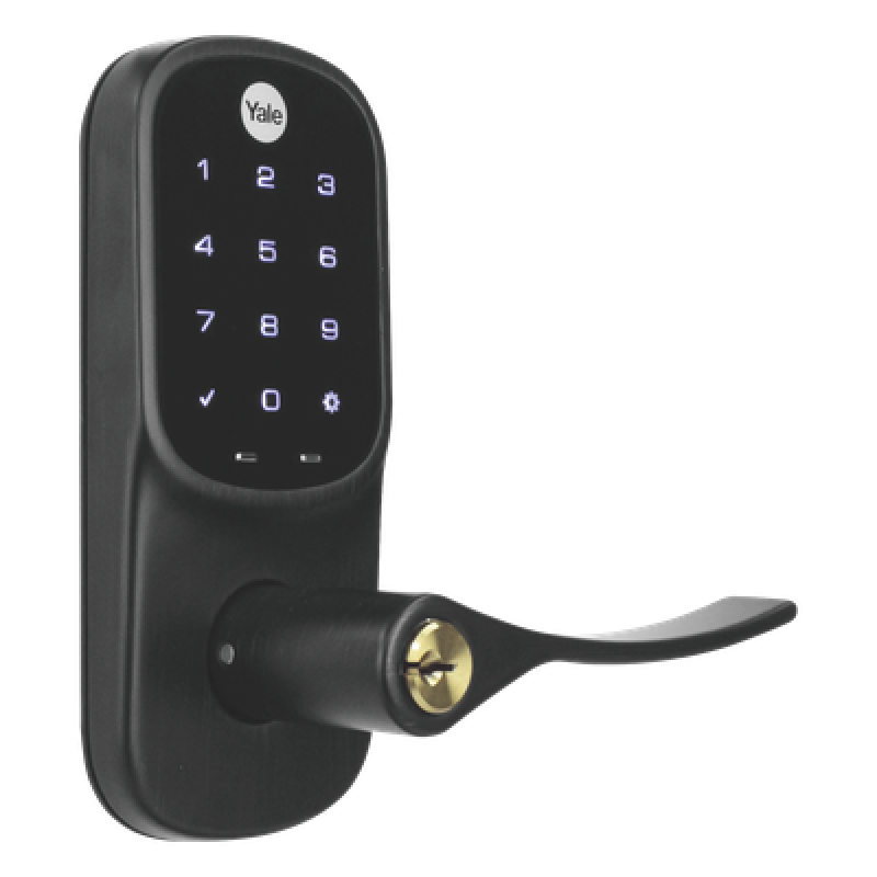 Cerradura YRL226 con Teclado Táctil y Manija /Smarphone Control Opcional/ bronce Antiguo/ Para puertas de 35 mm a 45 mm de espesor.