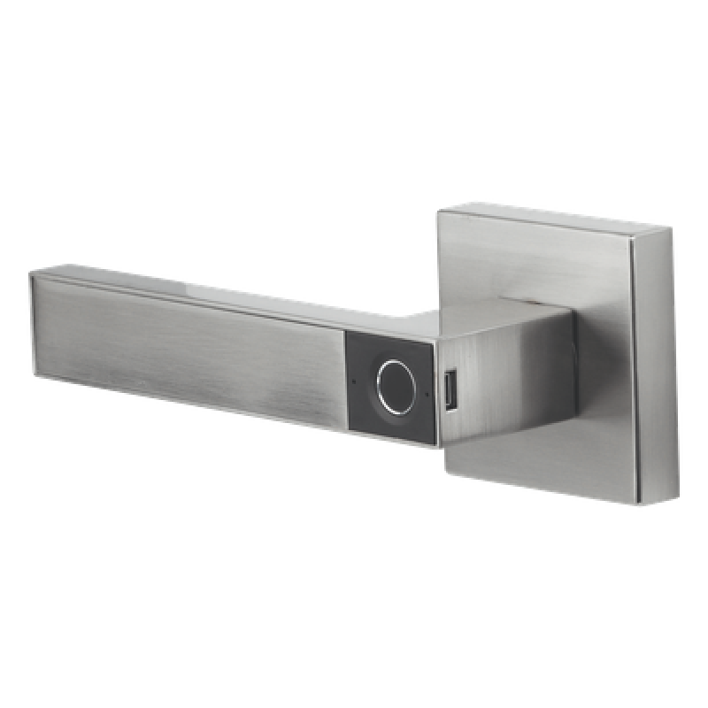 Manija Castelli Biométrica/ Niquel Satinado / 30 usuarios / Para Puerta Izq o Derecha de 60-70mm