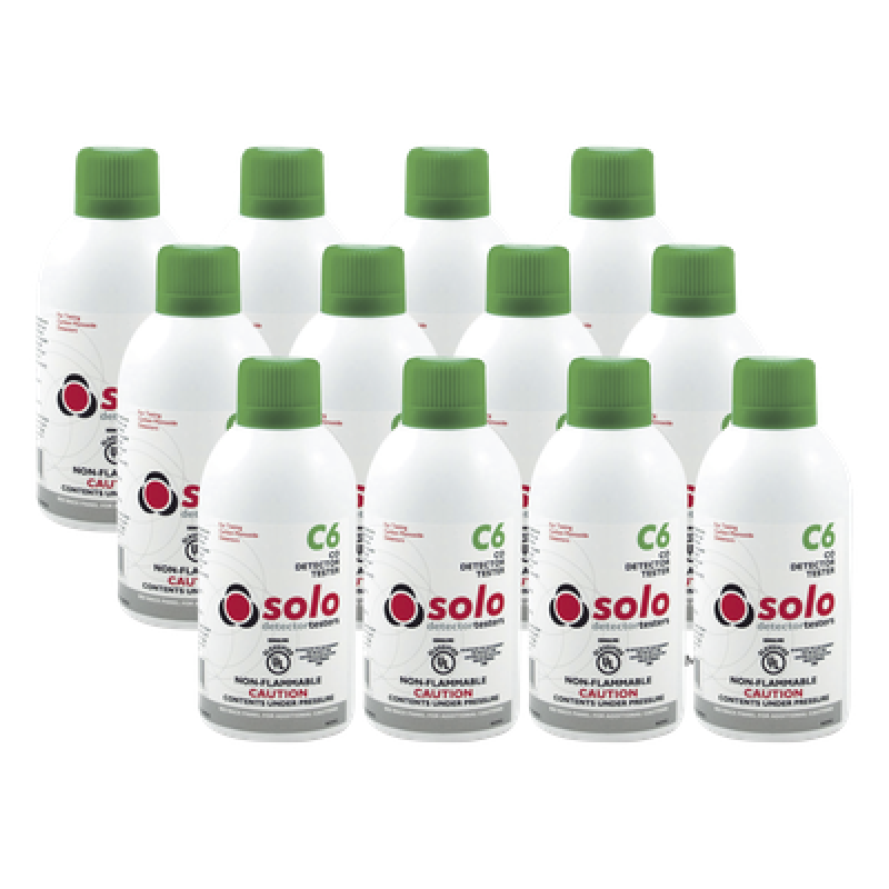 Paquete De 12 Latas De Gas Genuino De Monóxido De Carbono (CO) De Uso Manual o En Dispensadores SOLO-330/SOLO-332