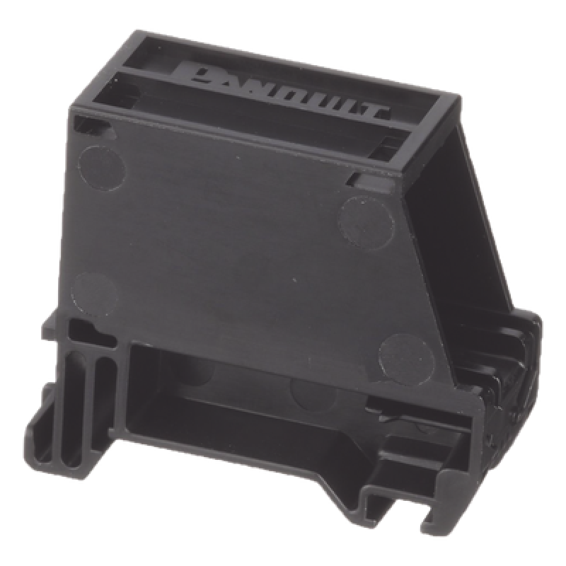 Adaptador de 1 Puerto, Para Conectores Tipo Mini-Com, Blindado, Montaje en Riel Din Estándar de 35 mm (1.38 Pulgadas), Color Negro