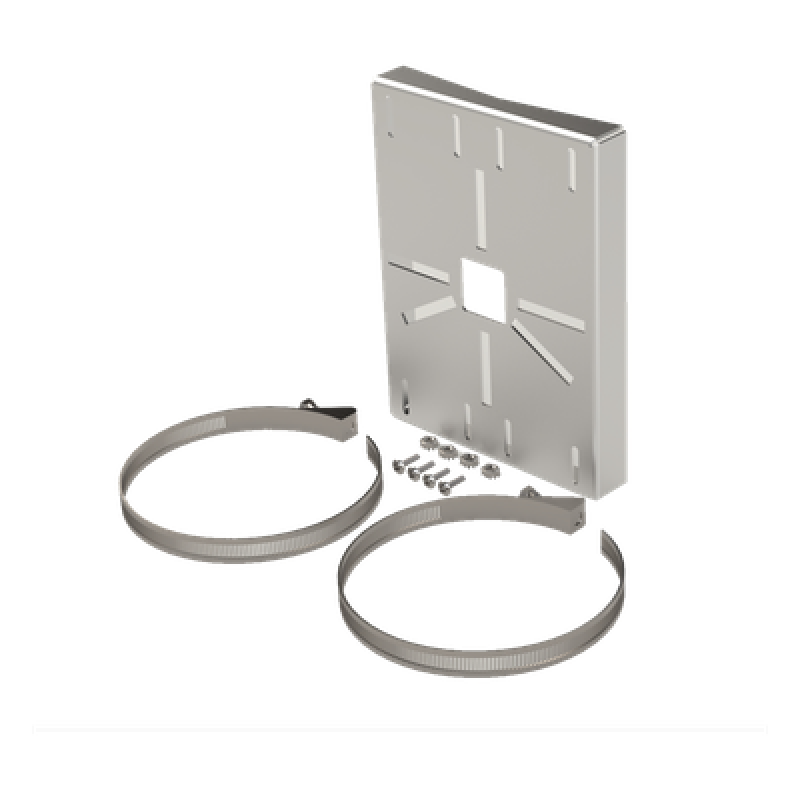 Montaje Universal para Cámara / Acero Galvanizado Calibre 16 / Poste 2' a 5' / Acabado Rugoso Fino / Exterior