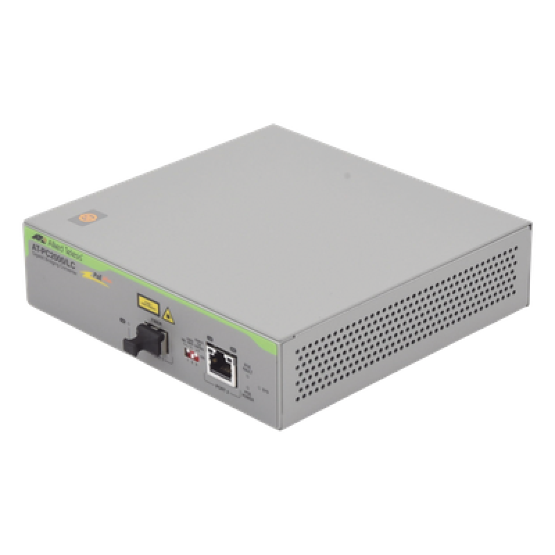 Convertidor de medios Gigabit Ethernet PoE+ a fibra óptica, conector LC, multimodo (MMF), distancia hasta 550 m