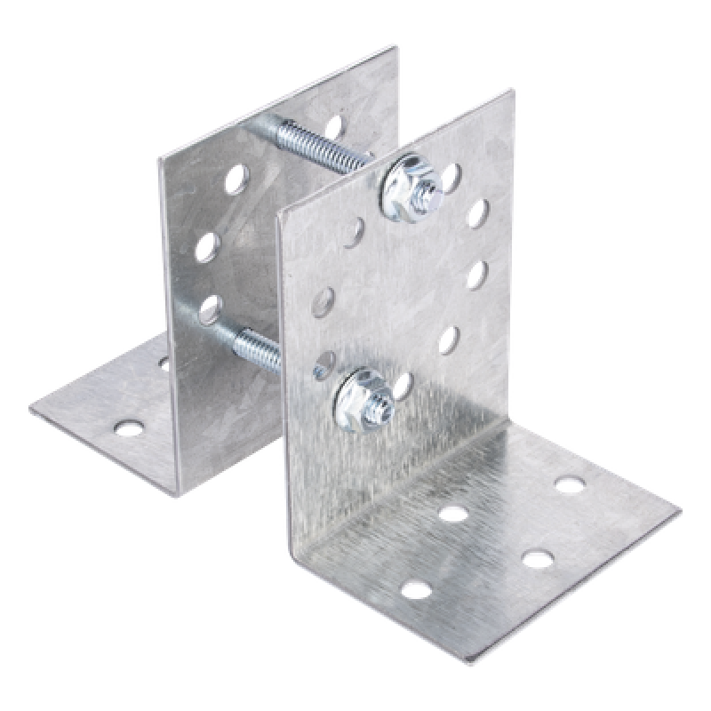 Base Multiposición para Postes / Acero Galvanizado Cal. 12 / Fijación Directa a Concreto / Kit de Tornillería Incluido / 0.36 kg