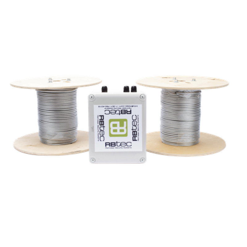 Cable Sensor Perimetral Blindado / 2 Zonas Independientes / 150 m (492 ft) / Detección por Vibración / 11 Niveles de Sensibilidad / IP66 NEMA 4X