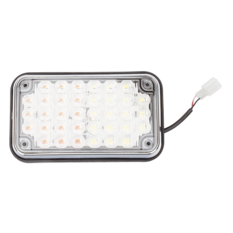 Luz de Advertencia de 6X4", Bicolor Rojo/Claro, Ideal para Ambulancias